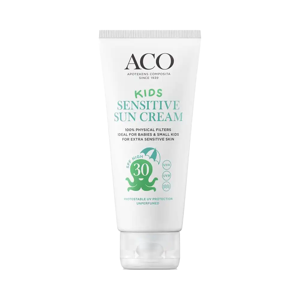 ACO KIDS SENSITIVE SUN CREAM SPF 30, 100 ml