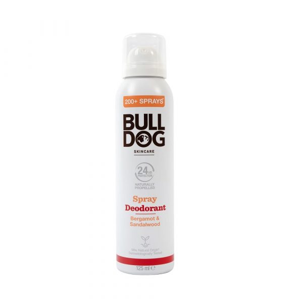 BULLDOG Spray Deodorant Bergamot and Sandalwood 125 ml