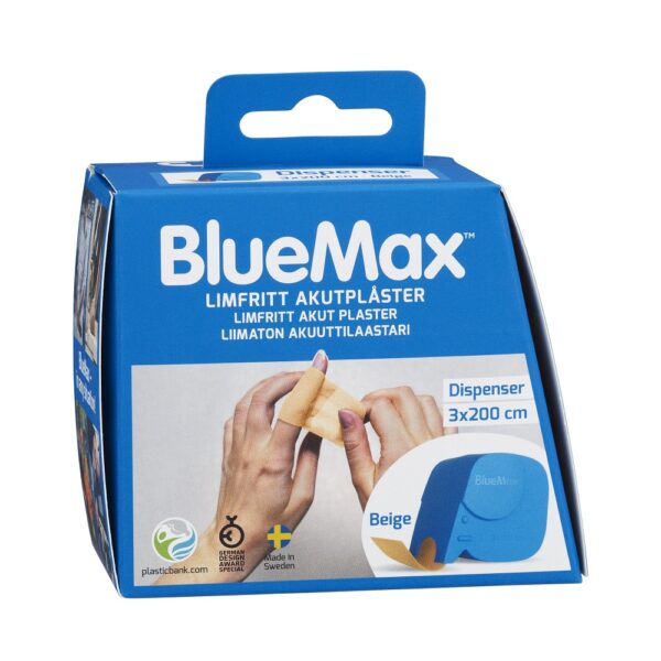 BlueMax Limfritt Akutplåster Dispenser 3x200 cm Beige