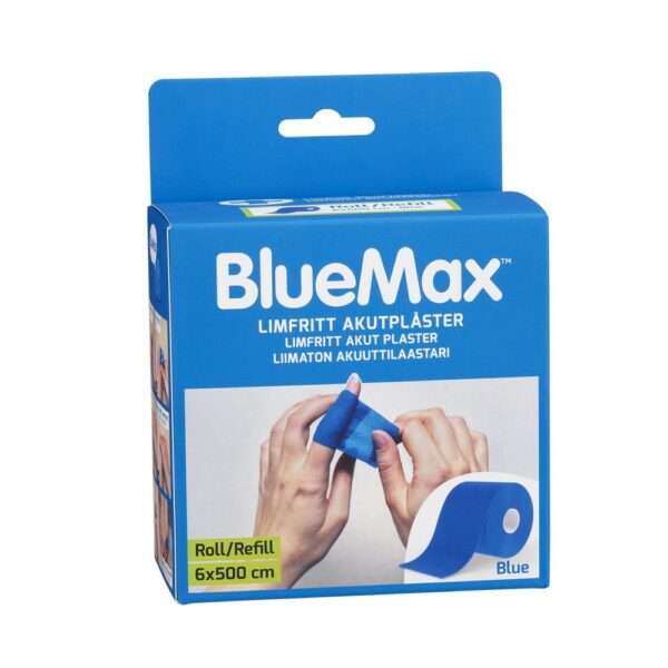 BlueMax Limfritt Akutplåster Refill Blue 6 x 200 cm