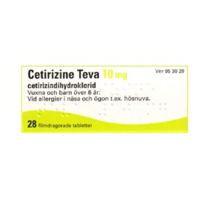 Cetirizine Teva 10 mg 28 filmdragerade tabletter