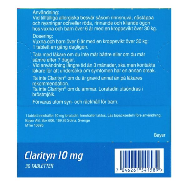 Clarityn 10 mg 30 tabletter