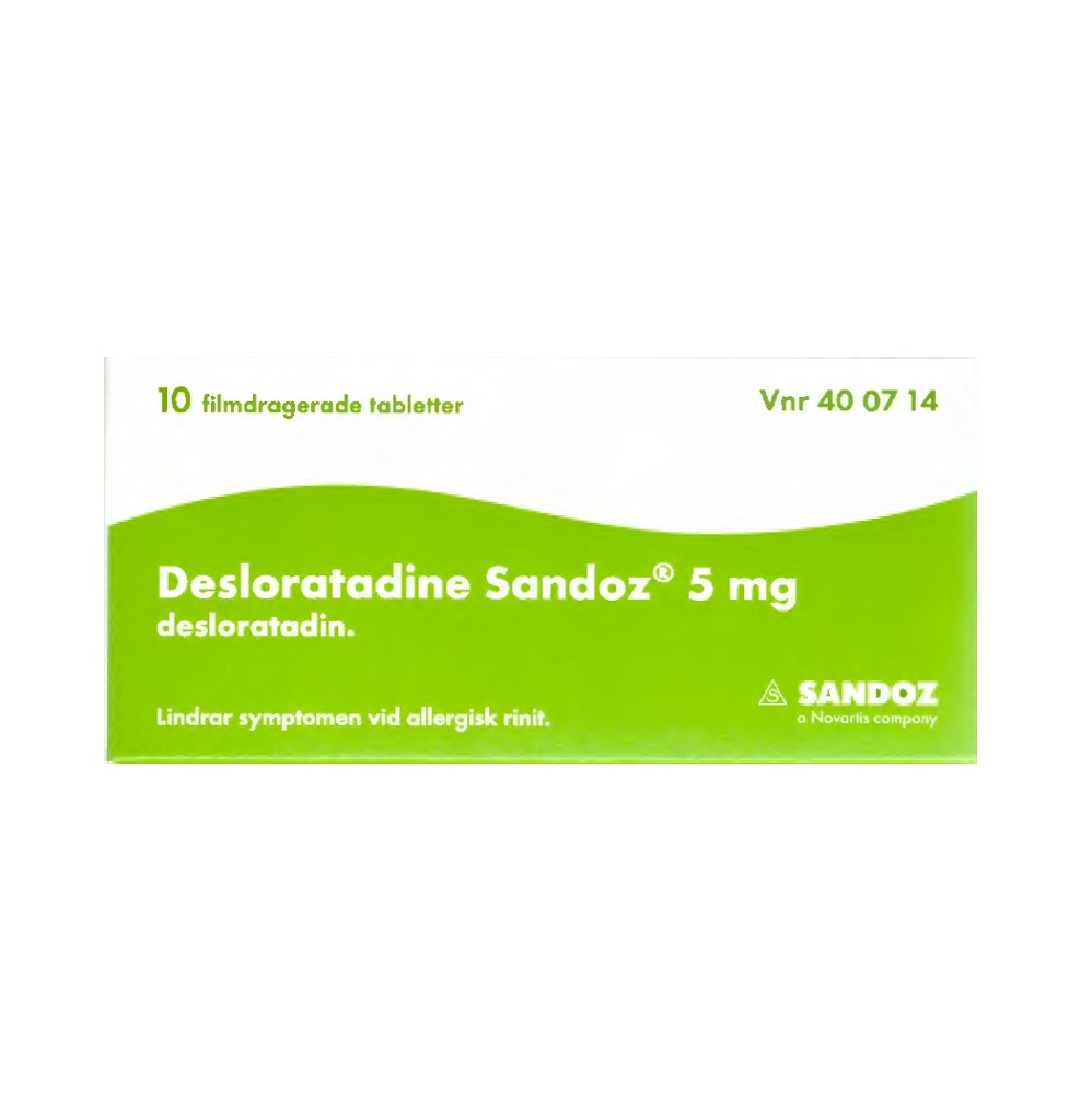 Desloratadine Sandoz 5 mg 10 filmdragerade tabletter