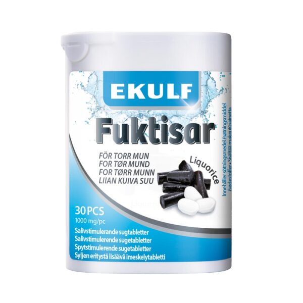 EKULF Fuktisar Liquorice salivstimulerande 30 sugtabletter