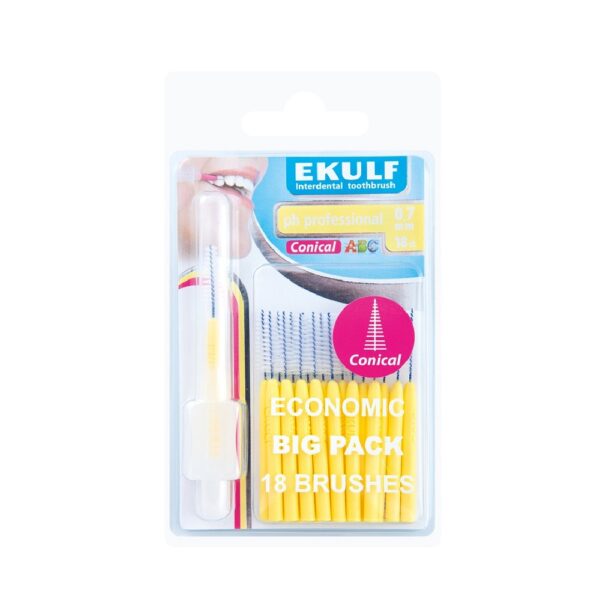 EKULF pH professional mellanrumstandborste 0,7 mm Conical 18 st