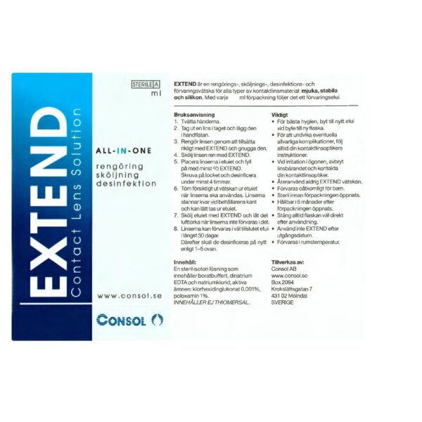 Extend Contact Lens Solution 100 ml - Bild 2