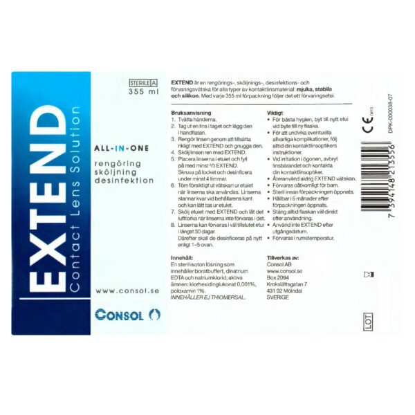 Extend Contact Lens Solution 355 ml - Bild 2