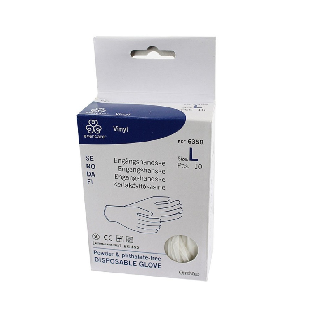 OneMed Evercare Vinyl Engångshandske L 10 pcs