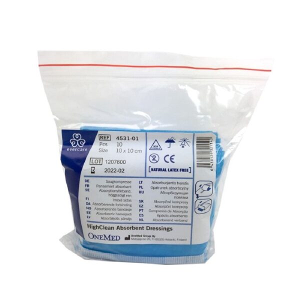 OneMed Evercare Absorberande förband 10x10cm osteril 10 pcs