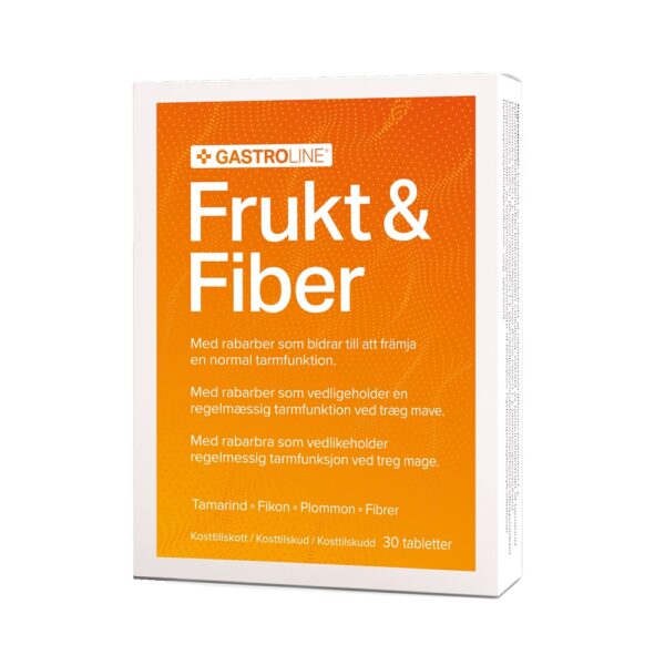 Gastroline Frukt & Fiber 30 tabletter