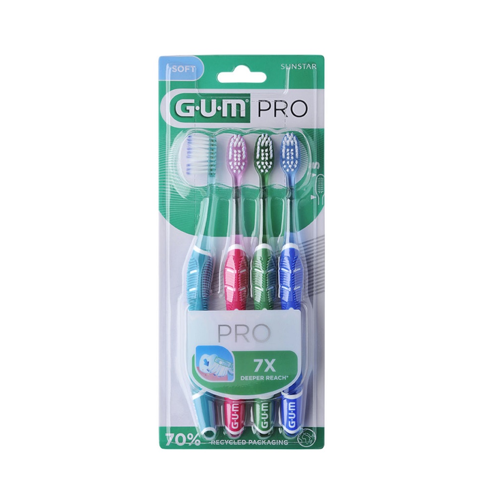 GUM PRO Tandborste Soft 4 st