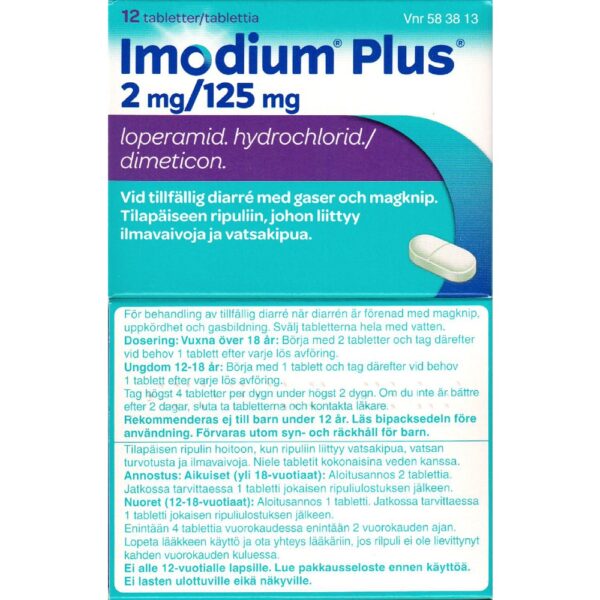 Imodium Plus 2mg/125mg 12 tabletter - Bild 2