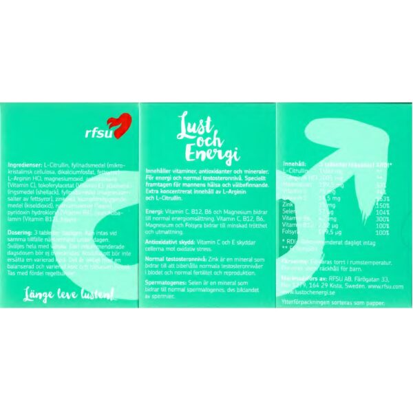 Lust och Energi Forte 100 tabletter man - Bild 2