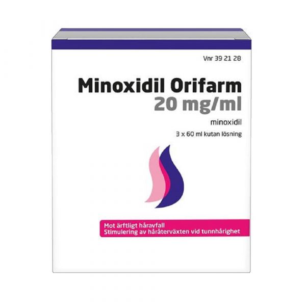 MINOXIDIL Orifarm 20 mg/ml 3 x 60 ml kutan lösning