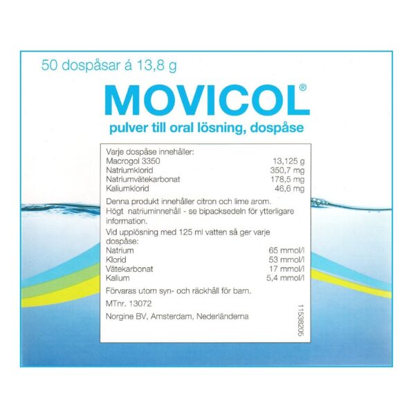 MOVICOL 13.8 g pulver 50 dospåsar - Bild 3
