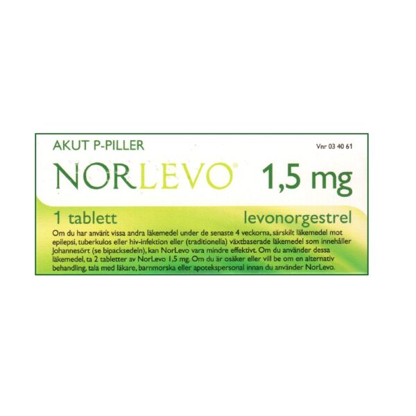NORLEVO akut p-piller 1,5 mg 1 tablett