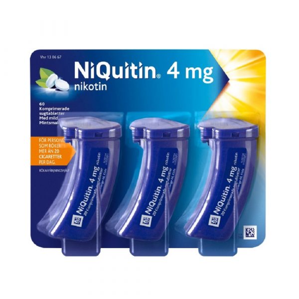 NiQuitin 4 mg 60 komprimerade sugtabletter