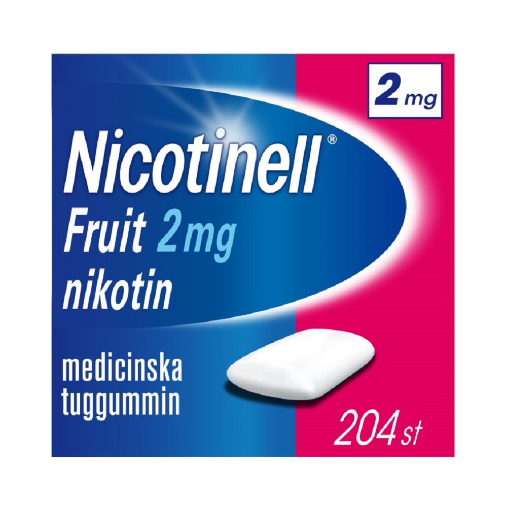 Nicotinell Fruit medicinska tuggummin 2 mg 204 st