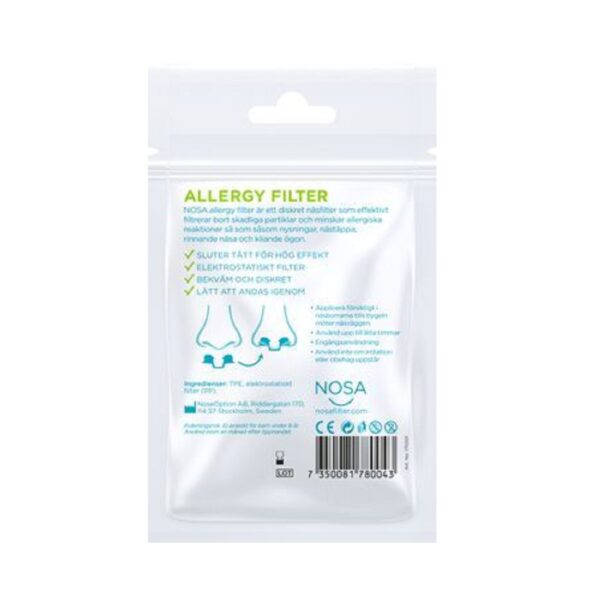 Nosa Allergy Filter 7x baksida