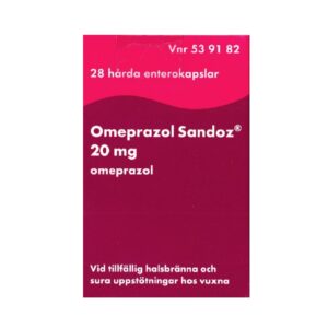 Omeprazol Sandoz 20 mg 28 hårda enterokapslar burk