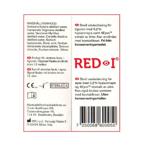 RED-I Ögondroppar 10 ml - Bild 3