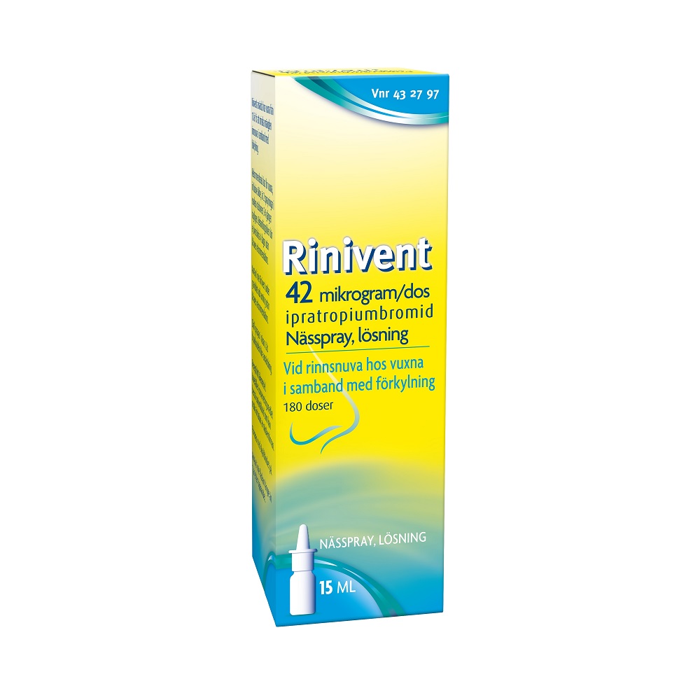 Rinivent Nässpray 42 ug/dos 15 ml 180 doser