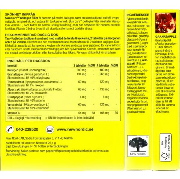 Skin Care Collagen Filler 60 tabletter - Bild 3