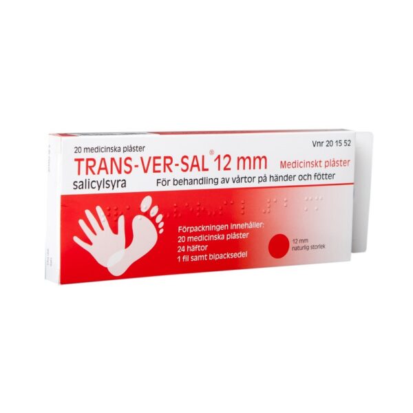 Trans-Ver-Sal 12 mm 20 medicinska plåster