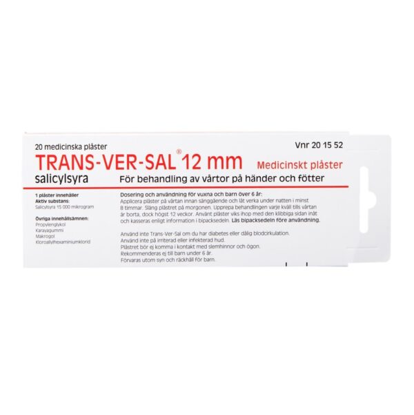 Trans-Ver-Sal 12 mm 20 medicinska plåster - Bild 2