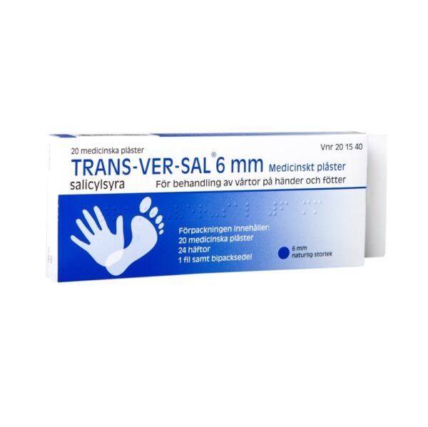 Trans-Ver-Sal 6 mm 20 Medicinskt plåster