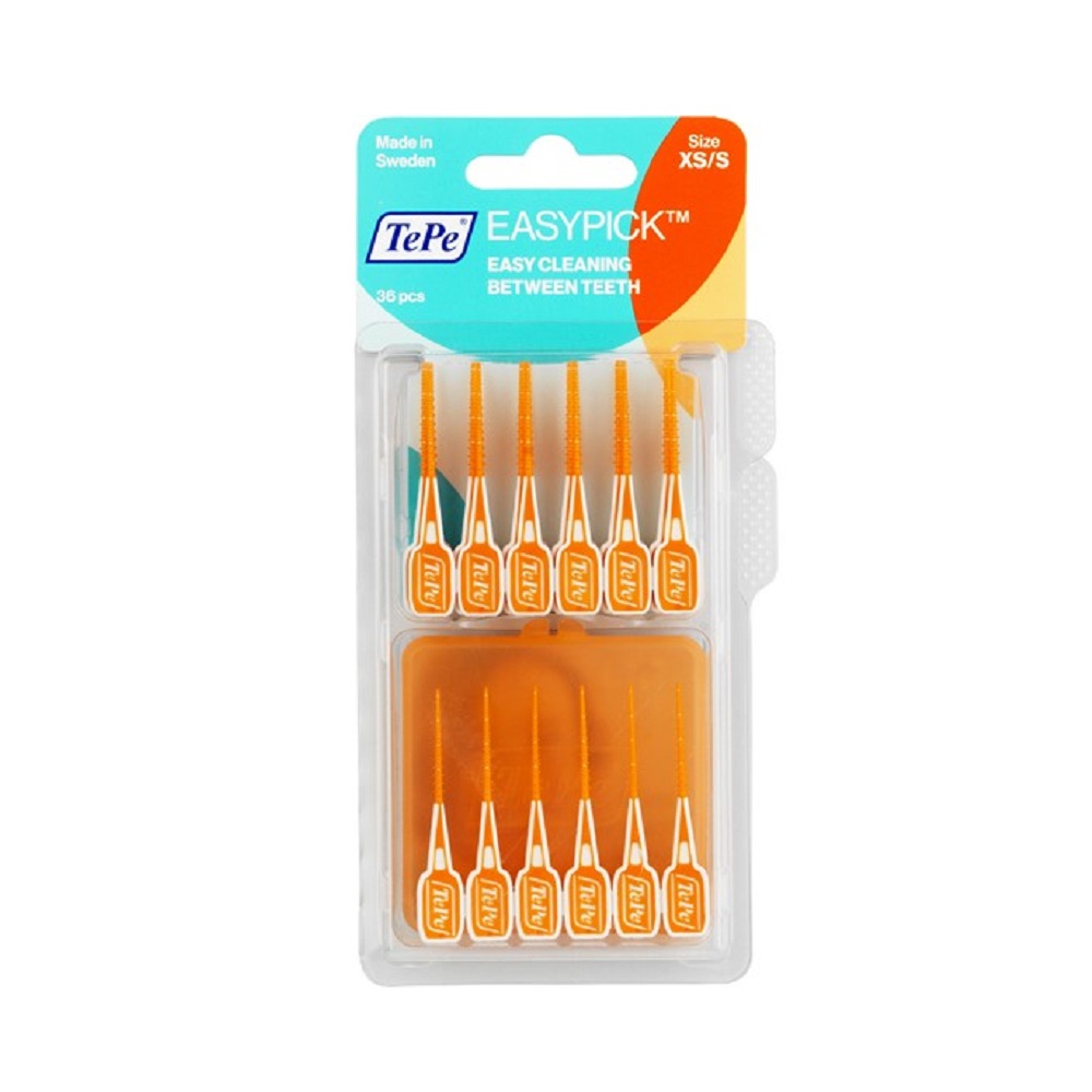 TePe EasyPick XS/S Tandpetare Orange 36 pcs