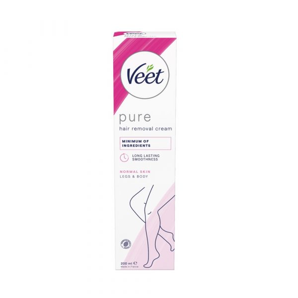Veet Pure Hårborttagningskräm Ben & Kropp Normal Hud 200 ml