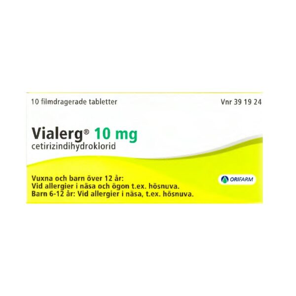 Vialerg 10 mg 10 filmdragerade tabletter