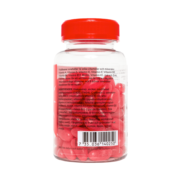 VitaBeaner Multivitamin 90 st Gelebönor med Hallonsmak - Bild 3