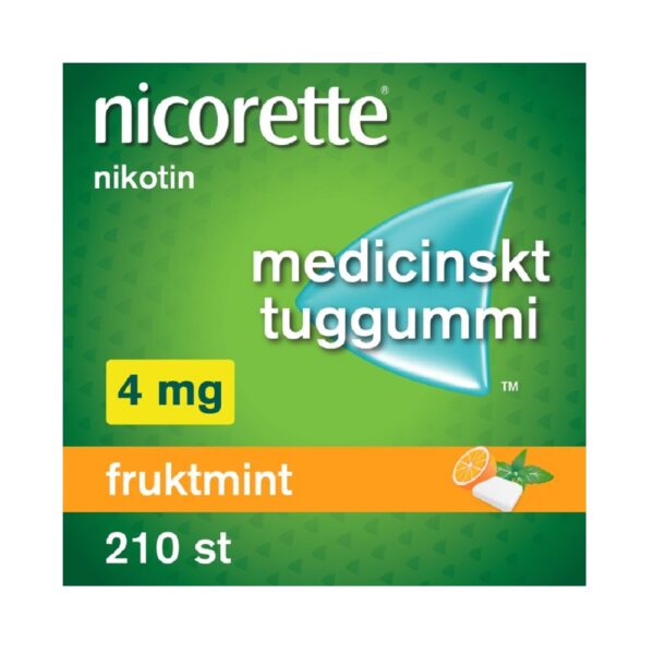 Nicorette fruktmint medicinskt tuggummi 4mg 210st