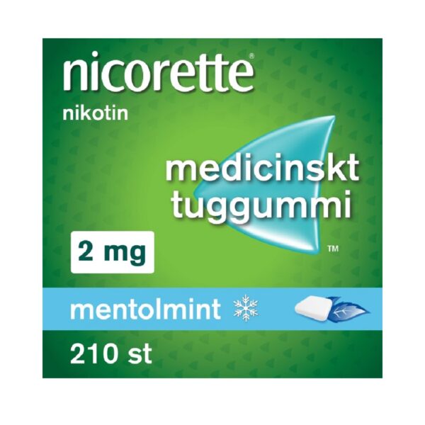 Nicorette mentolmint medicinskt tuggummi 2mg 210st