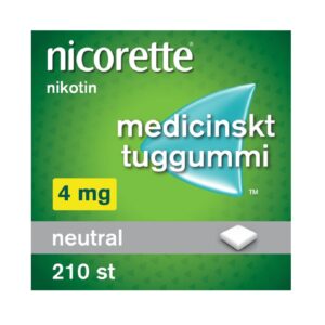 Nicorette neutral medicinskt tuggummi 4mg 210st