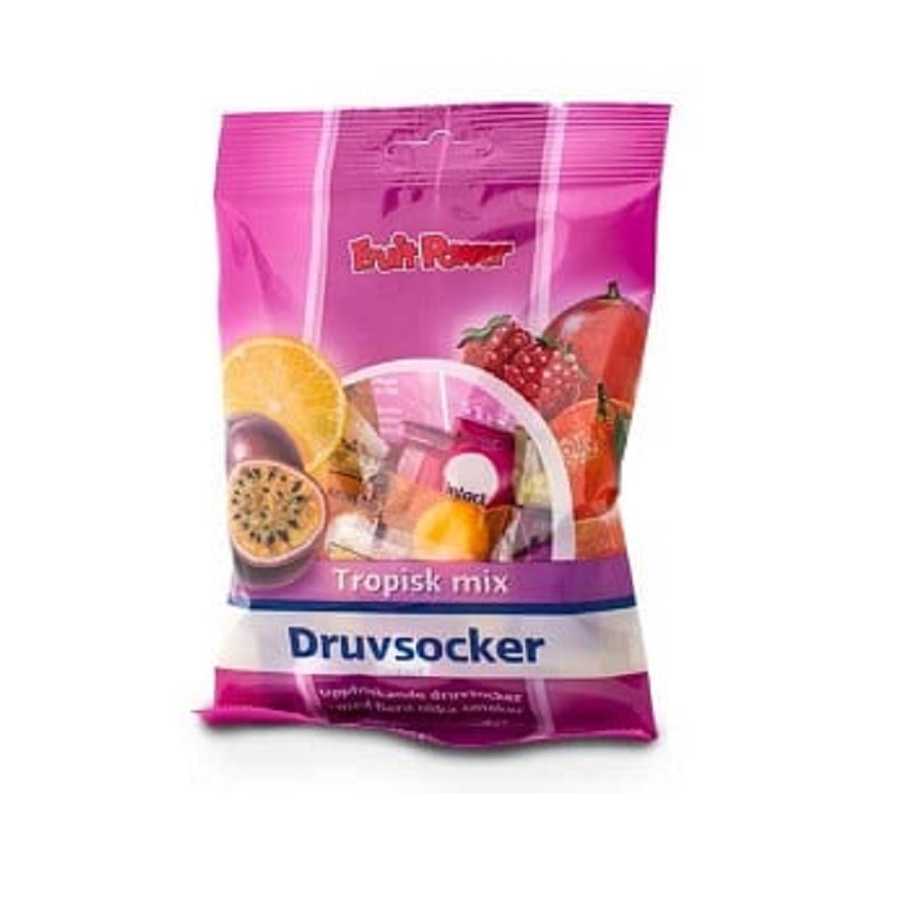 Fruit Power Druvsocker Tropisk Mix 75g