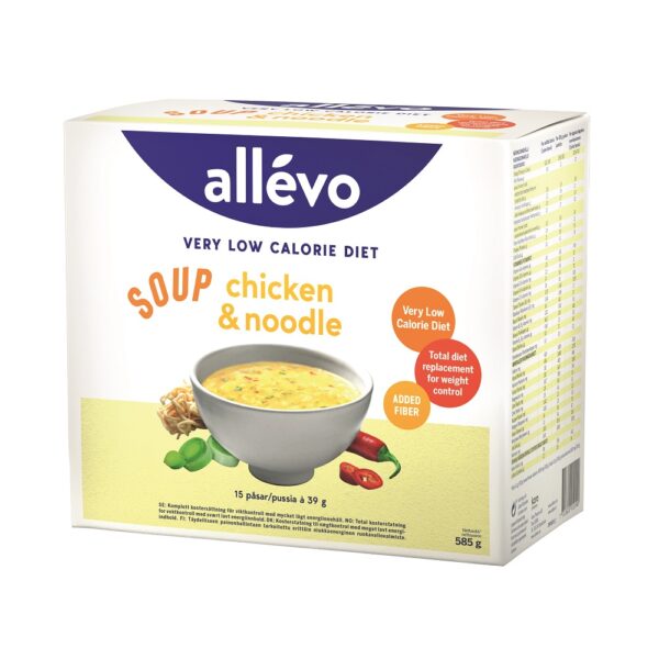 Allévo Soup Chicken & Noodle VLCD 15 påsar
