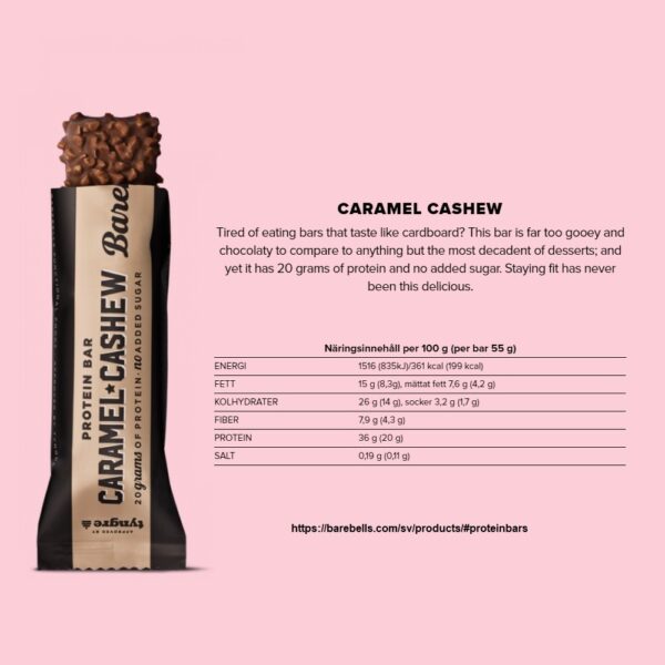 Barebells Protein Bar Caramel Cashew 55 g - Bild 2