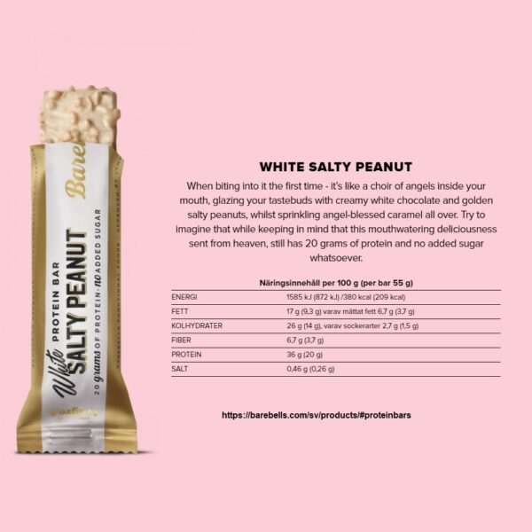Barebells Protein Bar White Chocolate Salty Peanut 55 g - Bild 2