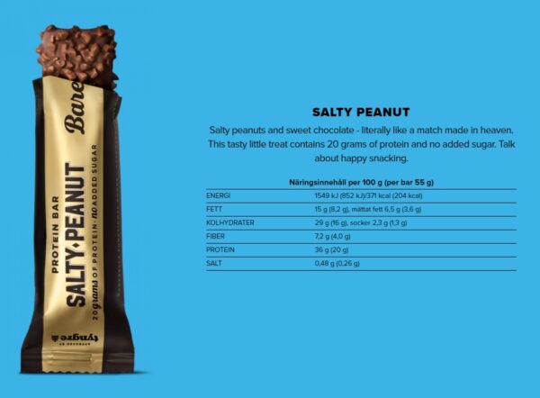 Barebells Protein Bar Salty Peanut 55 g - Bild 2