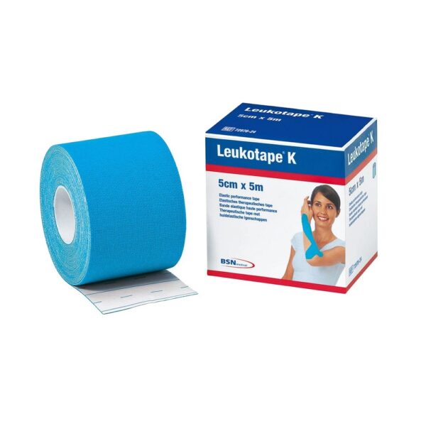 Leukotape K Elastic adhesive tape 5 cm x 5 m Ljusblå