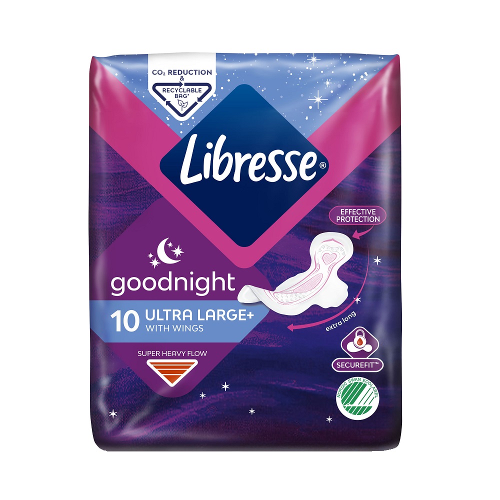 Libresse goodnight Ultra Large Bindor med Vingar 10st