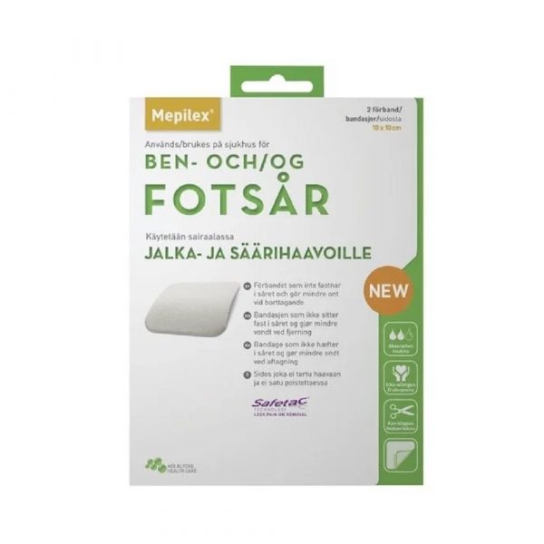Mölnlycke Mepilex BEN- OCH FOTSÅR förband 10 x 10 cm 2 st