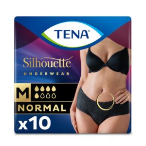 TENA Silhouette Normal Noir Absorberande engångsunderkläder M 10 st