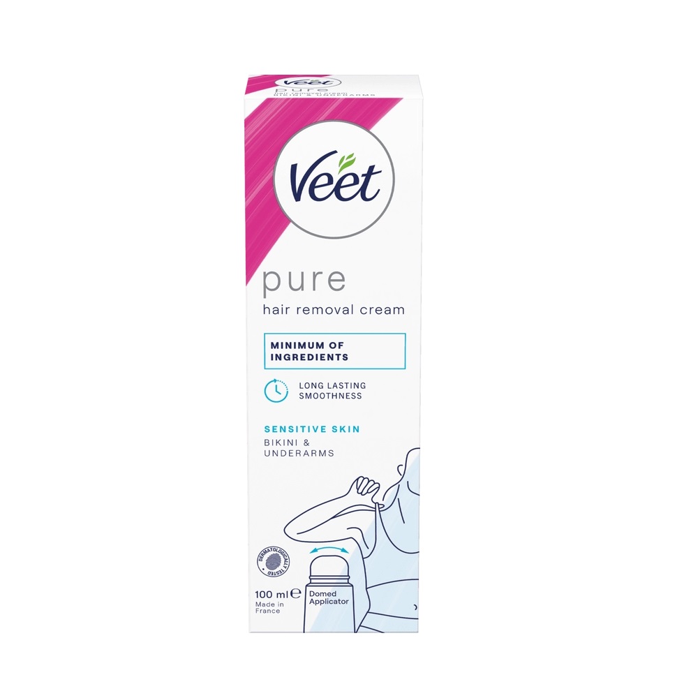 Veet Pure Hårborttagningskräm Bikini & Armhål Känslig hud 100 ml
