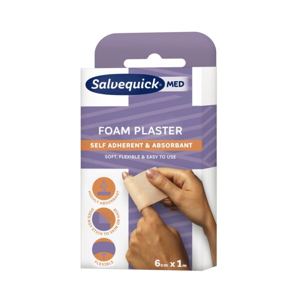 SalvequickMED Foam Plaster 6cm x 1m - Bild 3