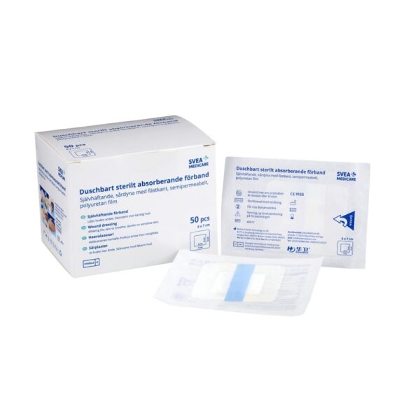 Svea Medicare Duschbart sterilt absorberande förband 6 x 7 cm 50 pcs
