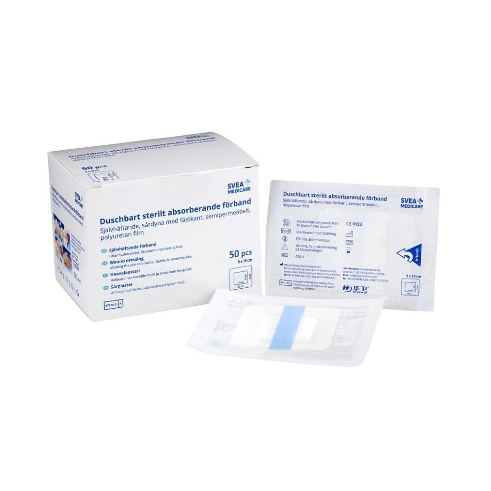 Svea Medicare Duschbart sterilt absorberande förband 9 x 10 cm 50 pcs